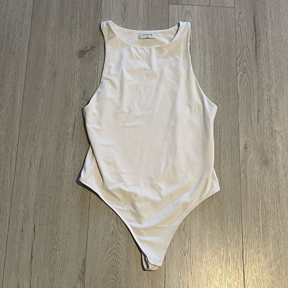 Aritzia Babaton Contour 90’s Bodysuit- White High Neck Tank Top Shirt - Picture 11 of 12
